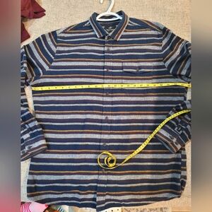 Men's striped flannel button down